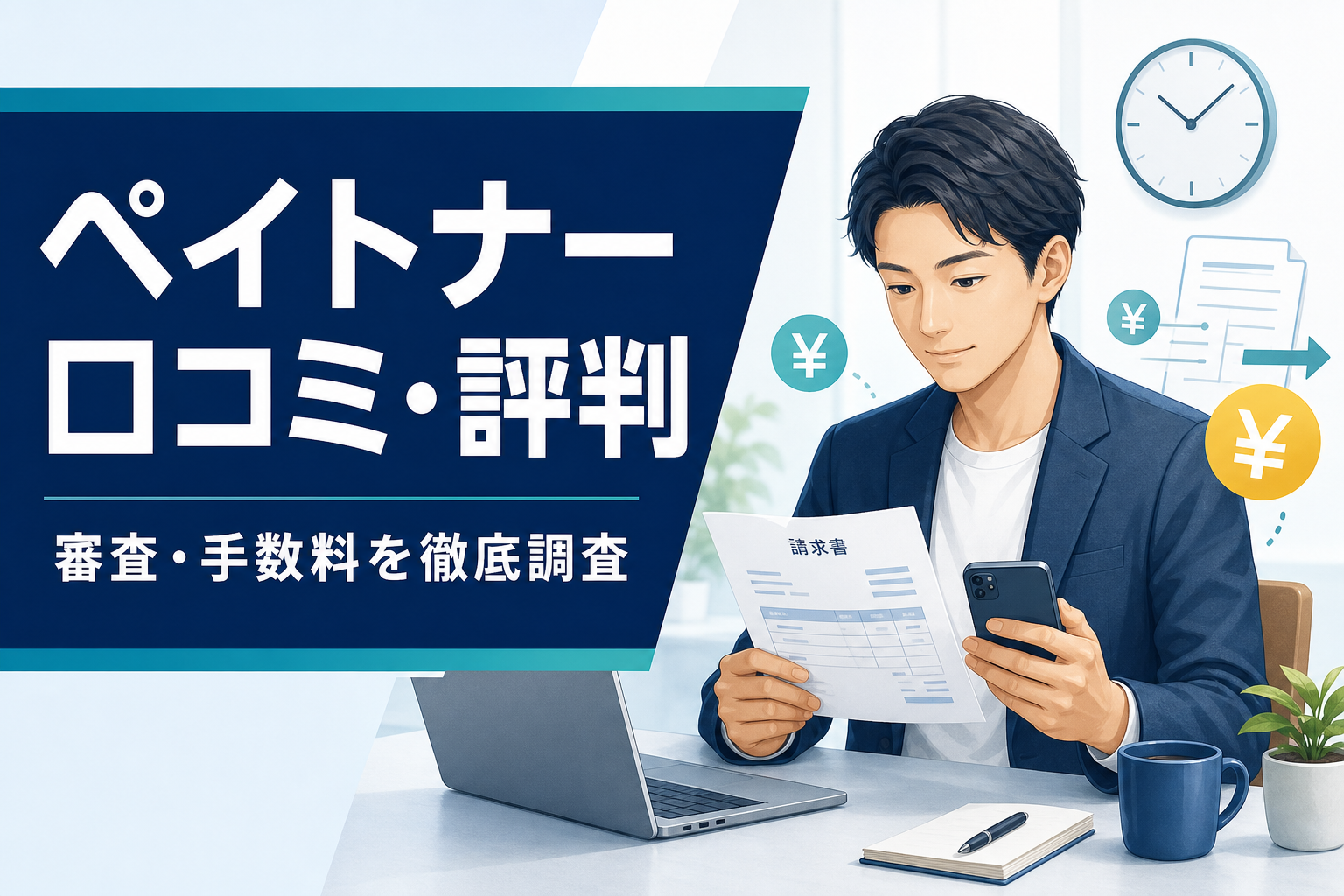 ペイトナーの口コミ・評判と審査・手数料を確認する個人事業主