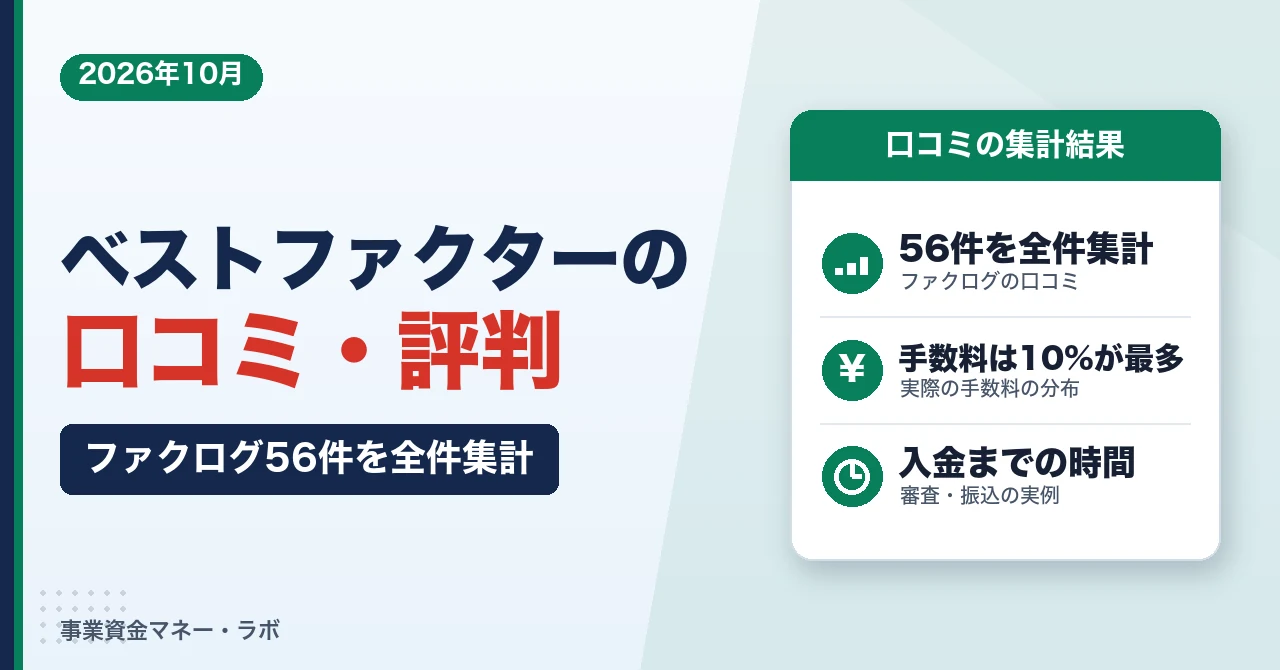 ベストファクターの口コミ・評判｜ファクログ56件を全件集計